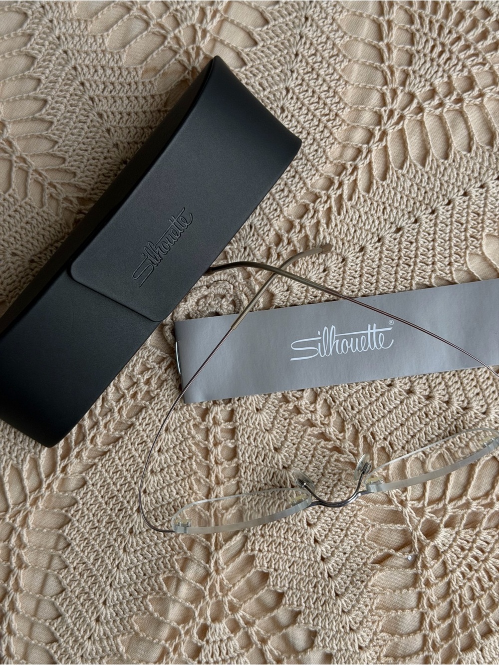 SILHOUETTE Austria Rimless Titanium Eyeglasses Frame with Case & Booklet